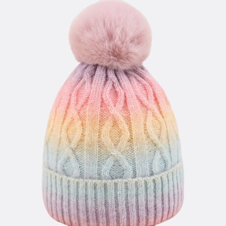 Gorro De Lana PomPom Rosa