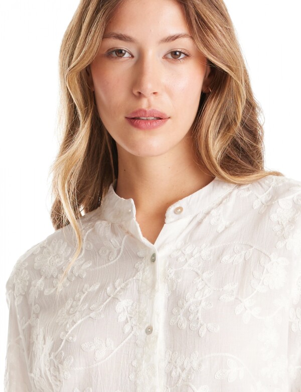 Blusa Algodon Broderie CRUDO