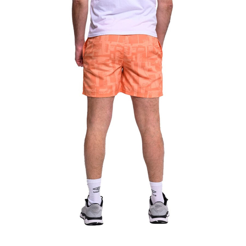 Short Umbro Printed de Hombre - 20106028 Coral-blanco