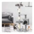 Rascador Torre Cama 4 Niveles En Felpa Y Sisal Para Gato Variante Color Gris Claro