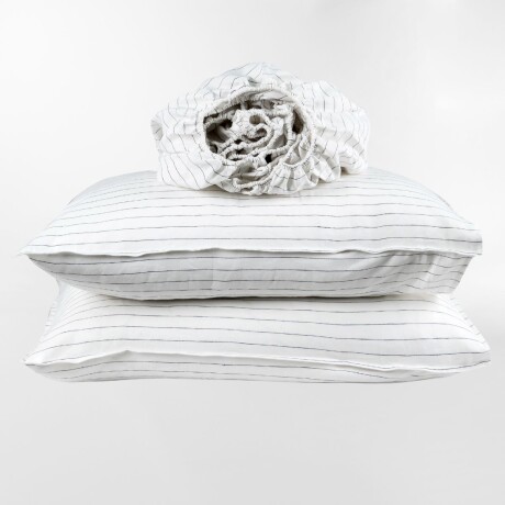 SÁBANA FRENCH FLAX LINEN BLANCO - SUPER KING