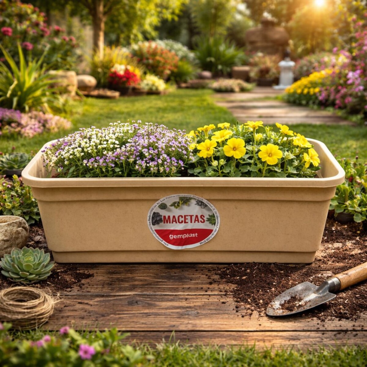 MACETAS JARDINERA 25CM ARENA 