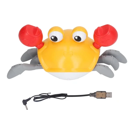 Juguete de Arrastre Cangrejo Luces y Sonido NARANJA