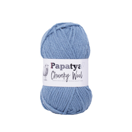 chunky wool celeste oscuro