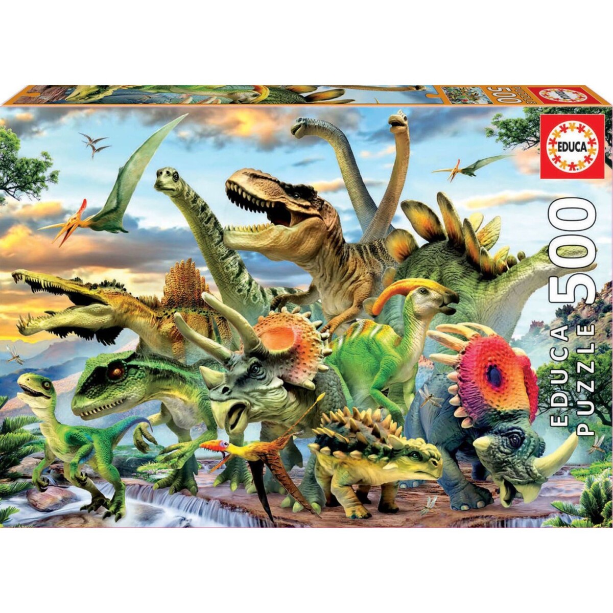 Rompecabezas Puzzle Educa Dinosaurios Prehistoria 500 Piezas 