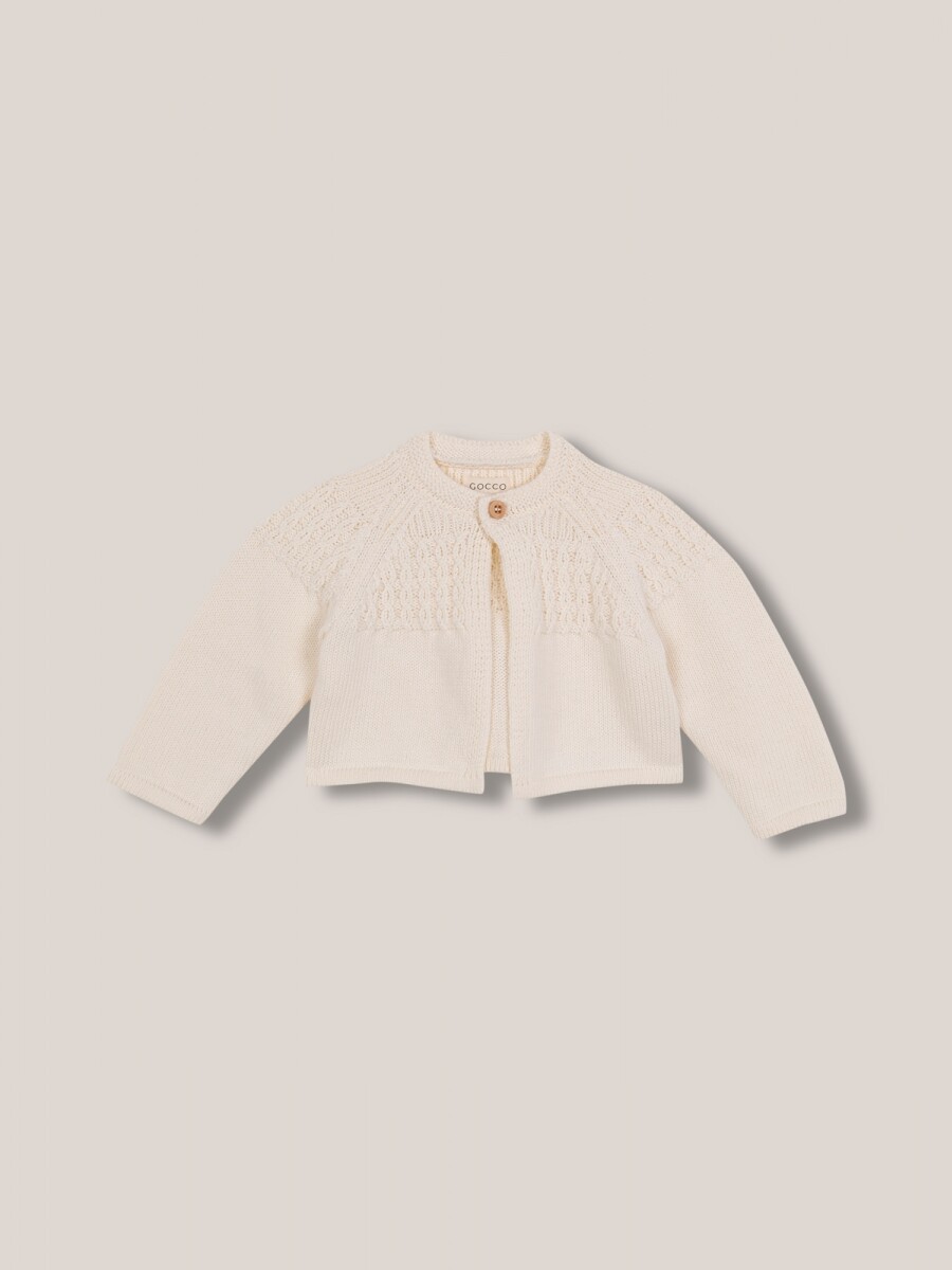 Chaqueta De Punto Blanco