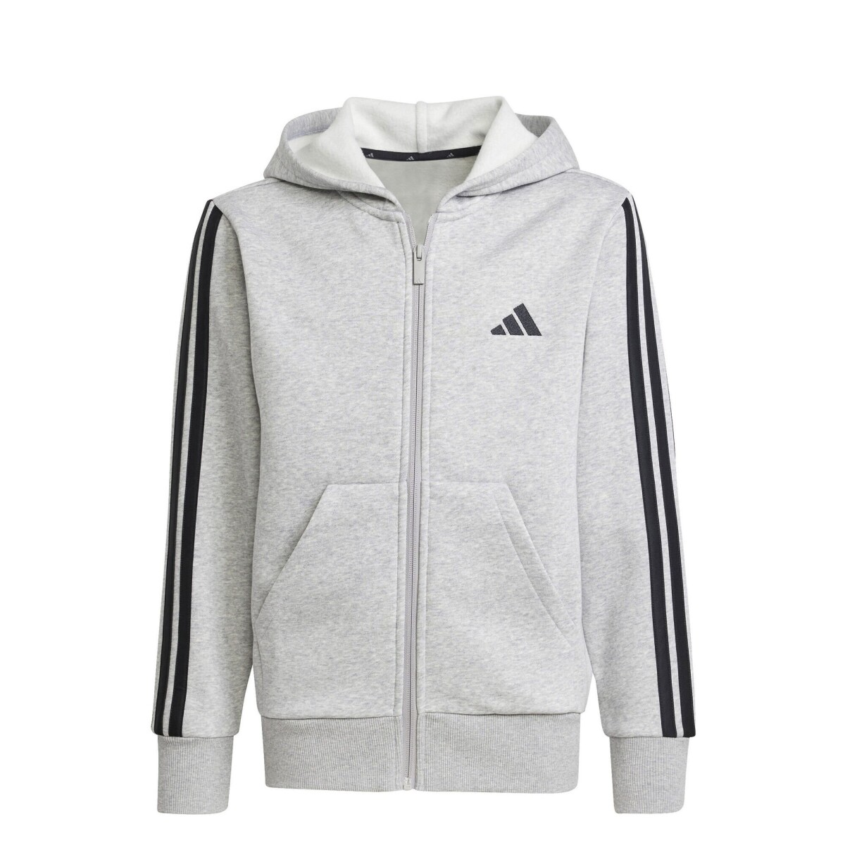 Campera Infantil Adidas Essentials JRS - Gris - Negro 