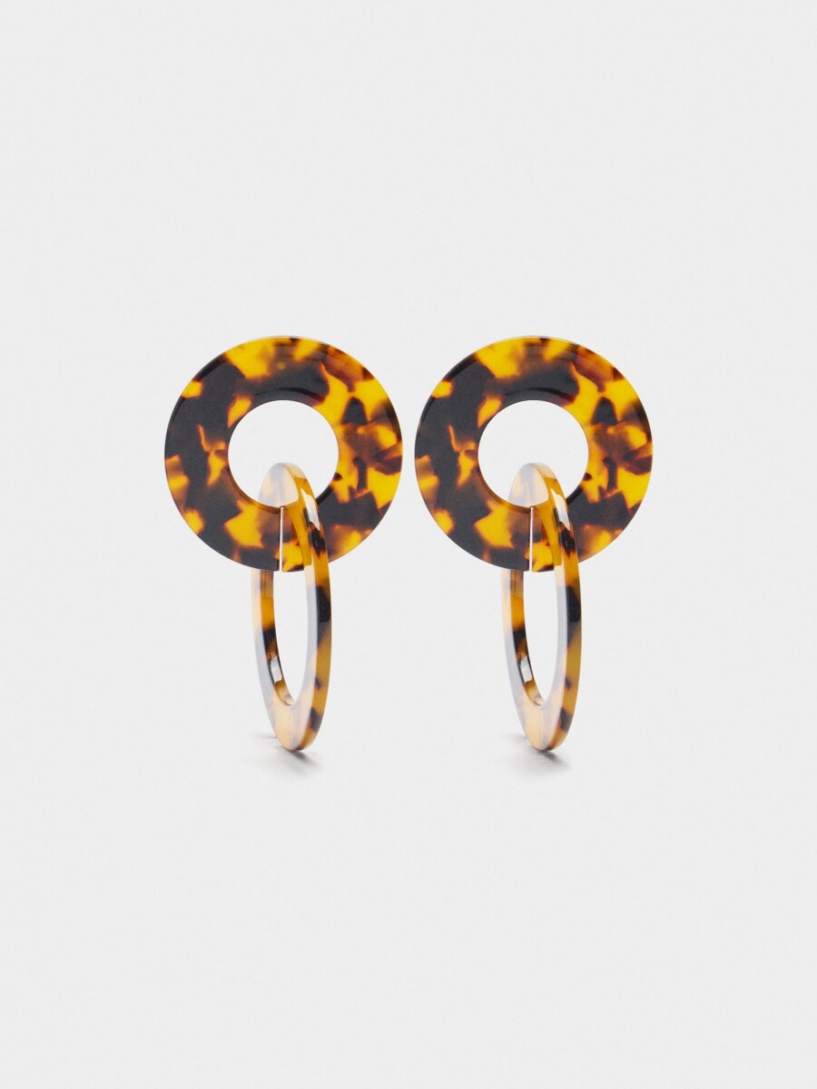 Pendientes Entrelazados Efecto Carey multicolor