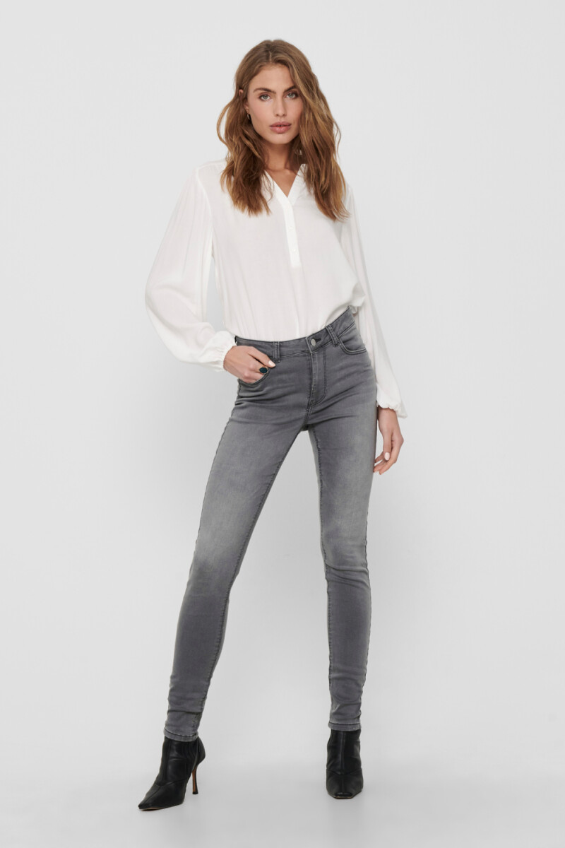Jeans New-nikki Súper Skinny Light Grey Denim
