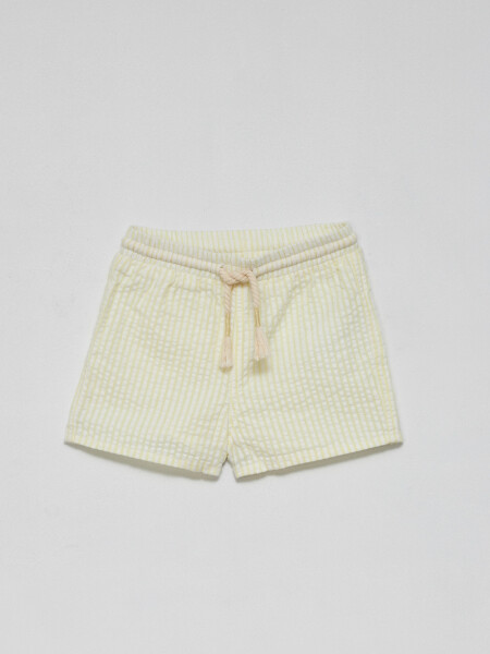 Short casual Rayas amarillo