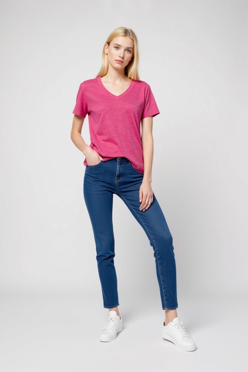 Remera Tordata - Rosa Melange 