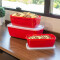 Kit x3 potes rectangulares ROJO