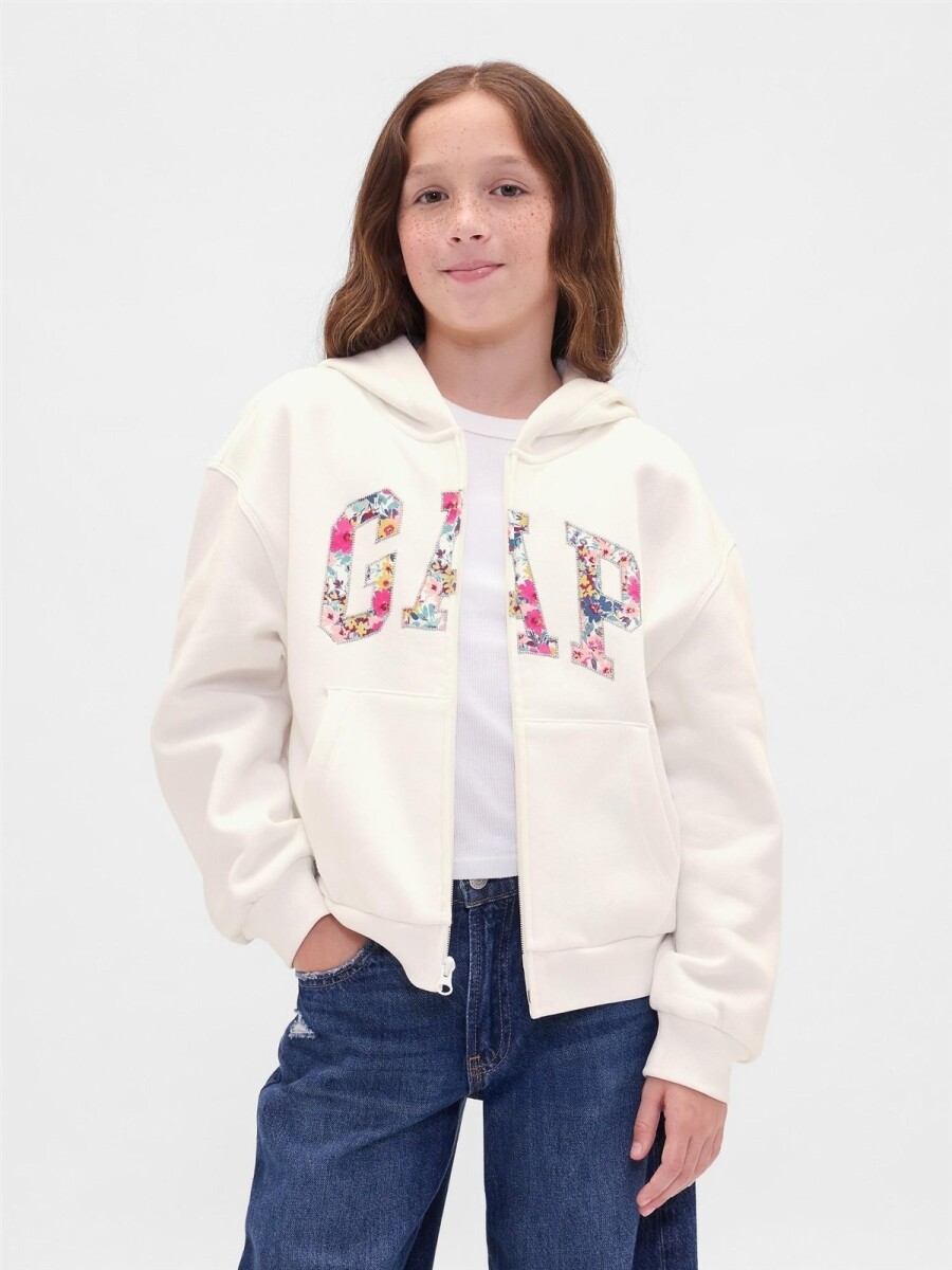 Canguro Con Cierre Niña - New Off White 