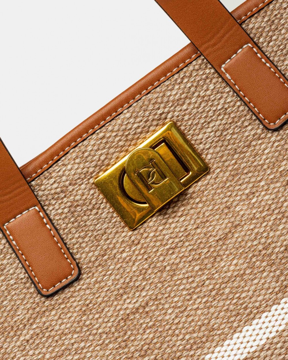 Bolso Lyon en canvas Marron