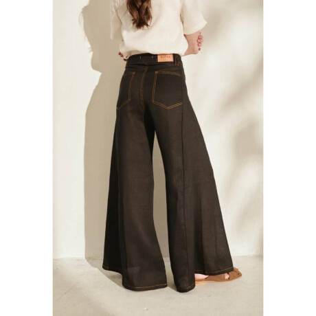 Pantalon Wide Xl Linen Ss26 Pre Venta Negro