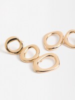 Pendientes Largos Con Aros dorado