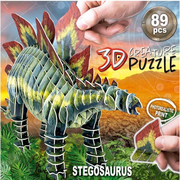 Puzzle Dinosaurio Stegosaurus 3d Rompecabezas Educa Niños Puzzle Dinosaurio Stegosaurus 3d Rompecabezas Educa Niños