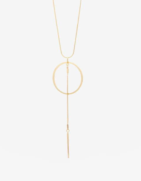 Collares Largos Collar Largo Con Anillo - Dorado