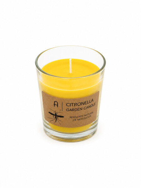VELA CITRONELA FRASCO VIDRIO AMARILLO