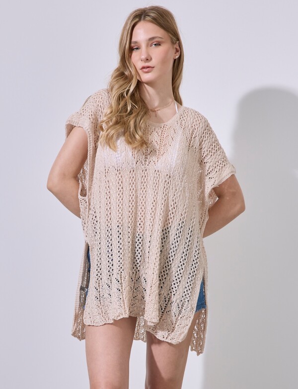 Kaftan Crochet BEIGE