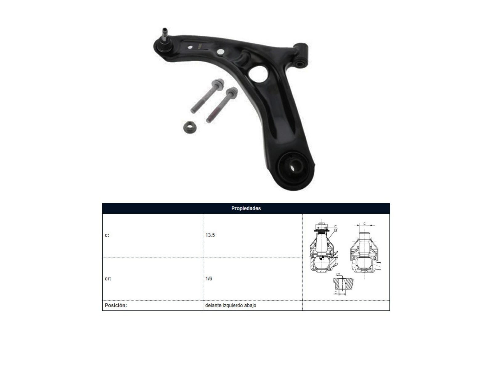 Parilla De Susp Del Byd F0 Gli Geely Lc/Lc Cross Jac J2 Peug 107 08-25 Izq 