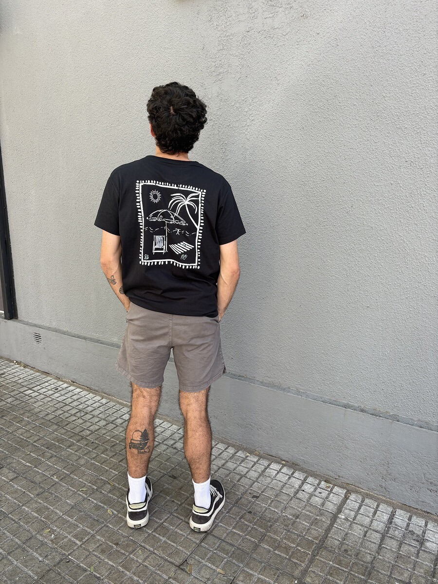 Camiseta Oversize Playa Brixton - Negra