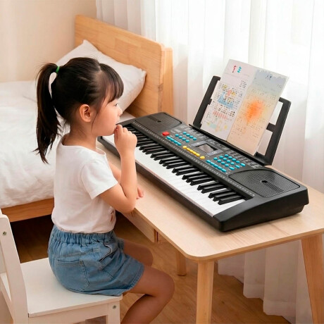 Órgano Musical Teclado Piano 61 Teclas Mozart Español Negro