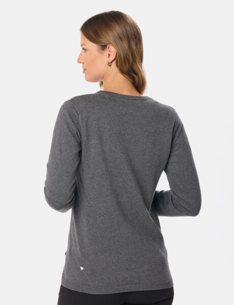 CARDIGAN CLÁSICO Gris Oscuro
