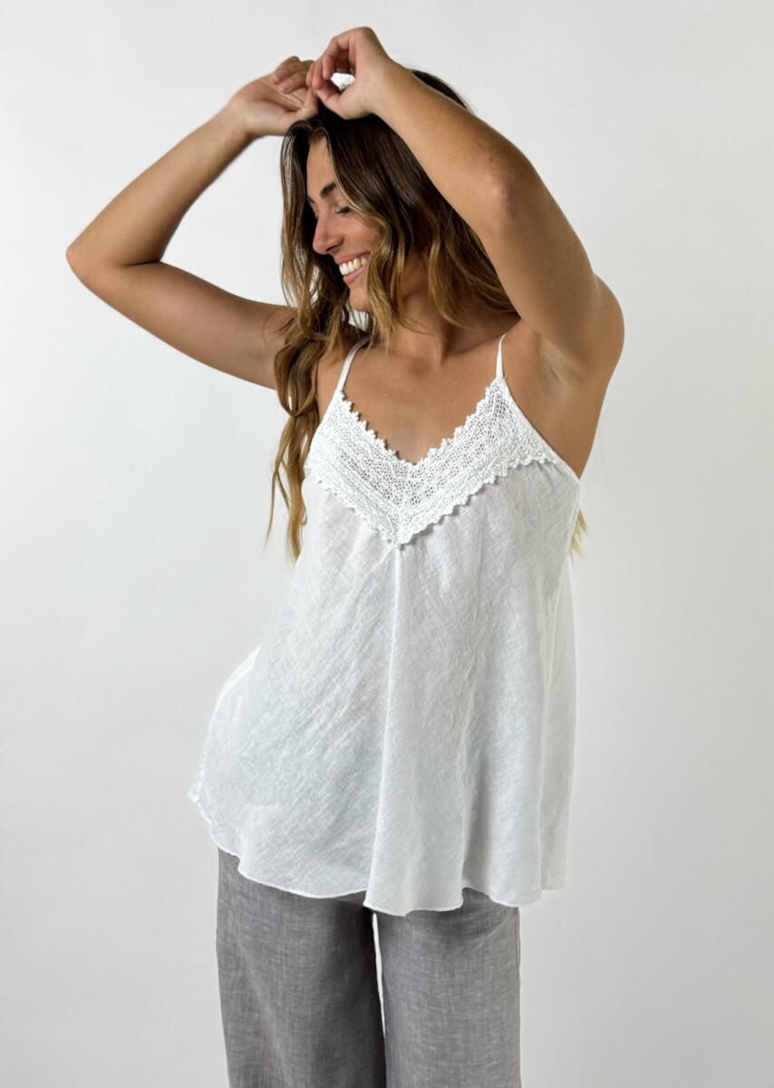 TOP LINO MIDAS - BLANCO 