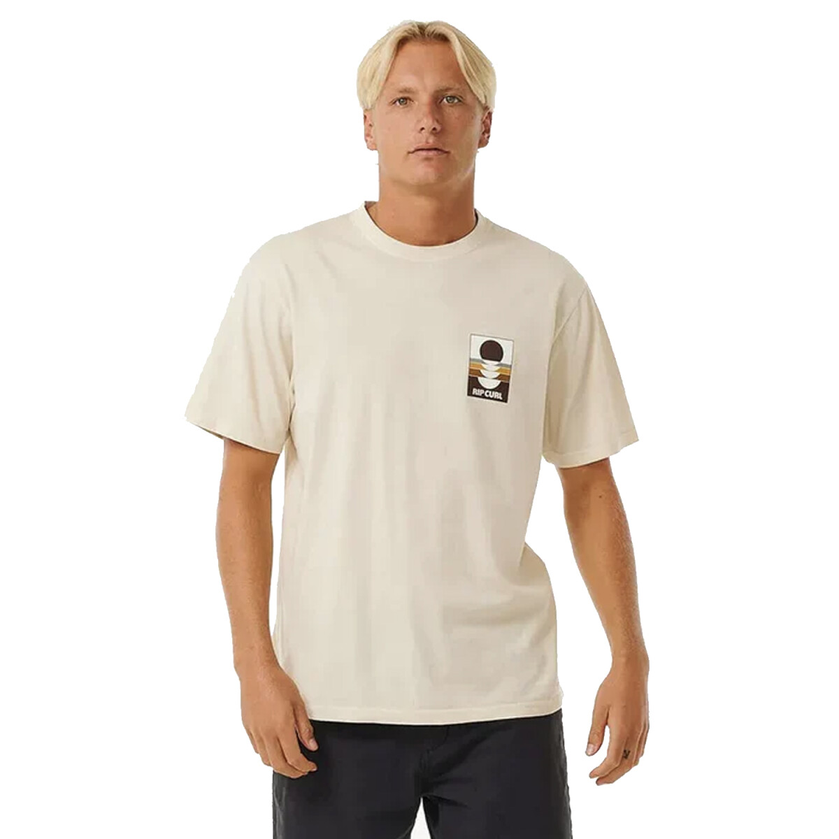 Remera Rip Curl Surf Revivial Peaking Beige 