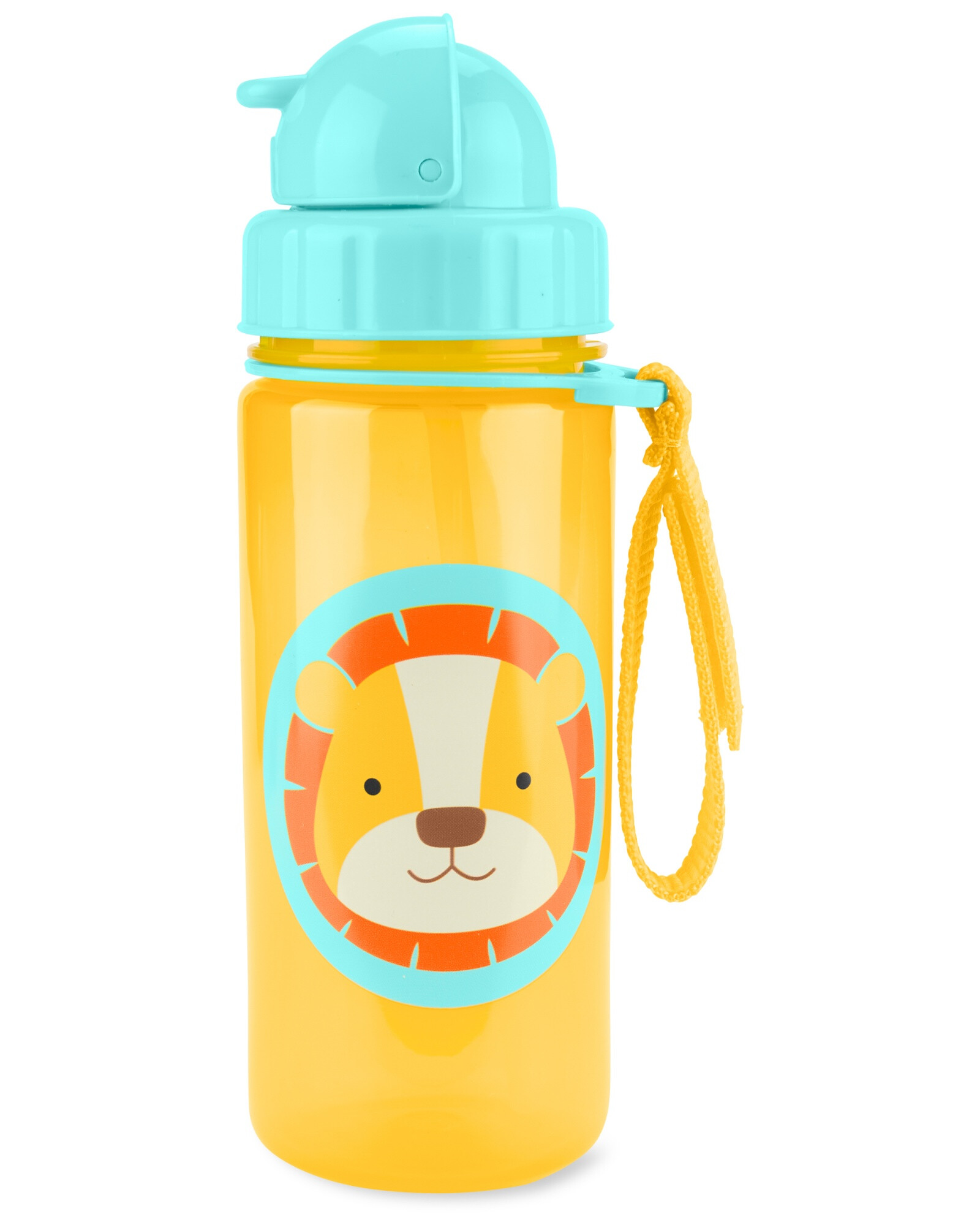 Botella con sorbito, diseño león Botella con sorbito, diseño león
