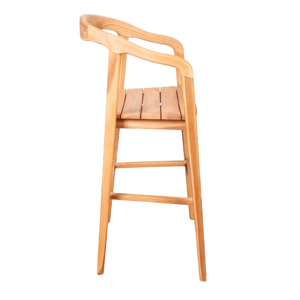 SILLA BAR EXT MADERA NATURAL-BEIGE FUNNY