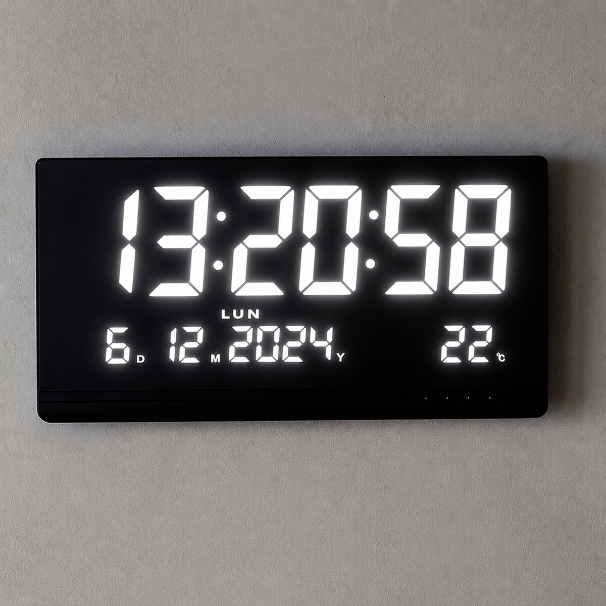 Reloj De Pared Digital Led 48cm - Blanco 