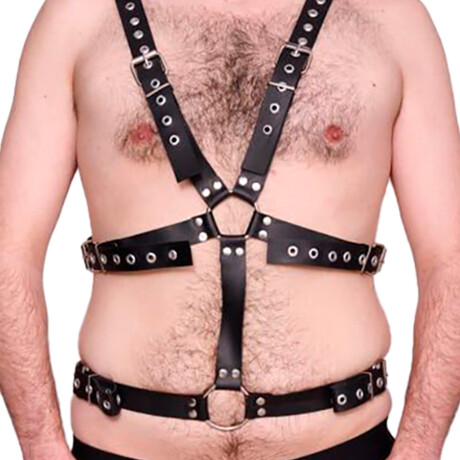 Arnés Y para Hombre Cuero Negro Arnés Y para Hombre Cuero Negro