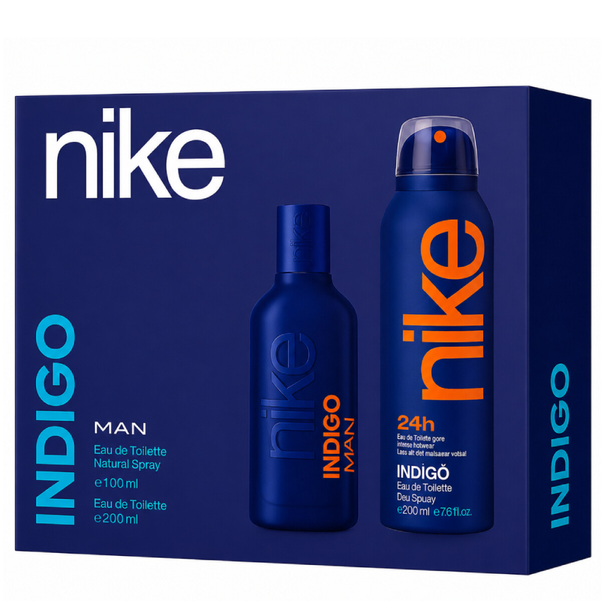 Cofre Nike Perfume Indigo Man EDT 100ml + Desodorante 200ml 