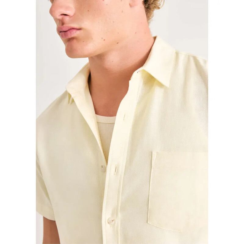 CAMISA MASC AMARELO CLARO