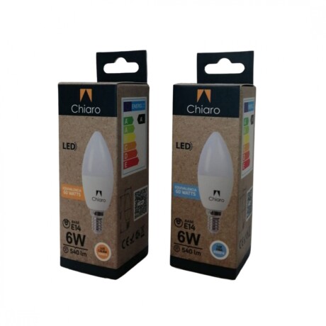 Pack x3 pcs Lampara LED Vela, E14 6W Luz Cálida