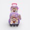 Mochila Escolar Con Carrito + Lonchera + Cartuchera Labubu Lila