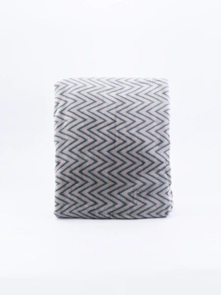 MANTA FLANNEL ZIGZAG AZUL