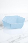 Cesto hexagonal 38x30x10 cm. - MATELASSE AZZURRO Cesto hexagonal 38x30x10 cm. - MATELASSE AZZURRO