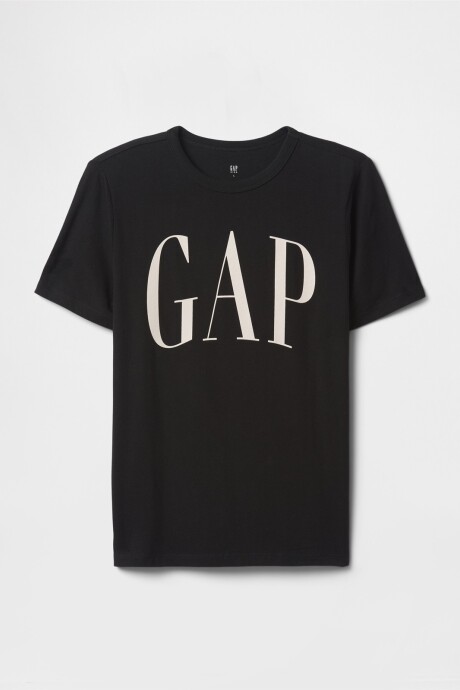 Remera Logo Gap Niño True Black
