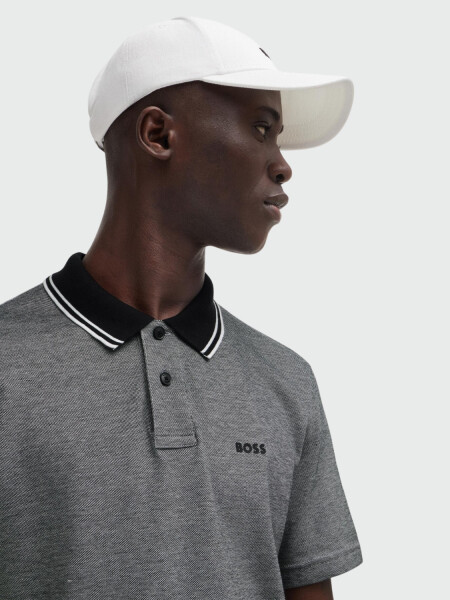 BOSS Gorra de Algodón Twill con Logo Bordado Blanco