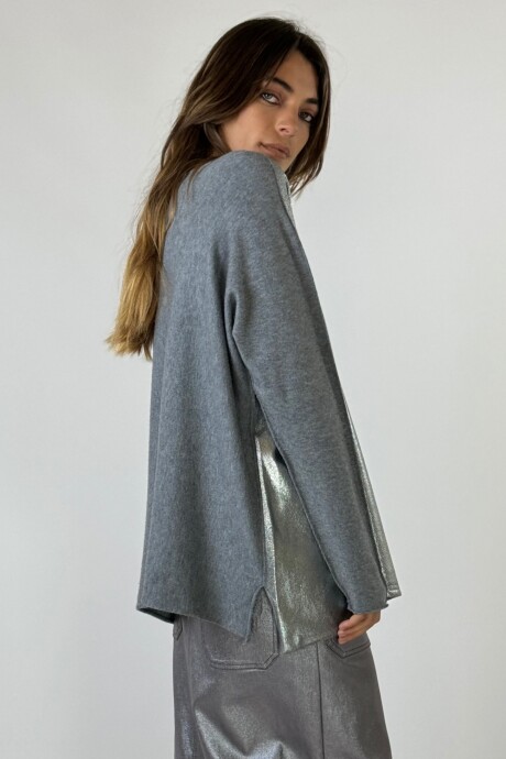 SWEATER LINA PLATEADO - GRIS OSCURO