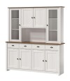 Cristalero 8 Puertas 4 Cajones Li­nea Colonial Blanco/Freijo