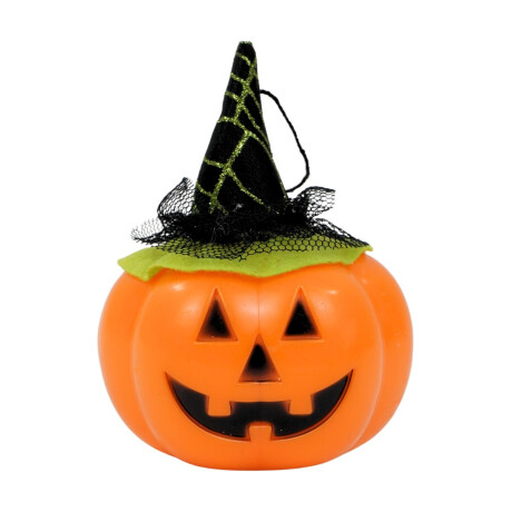 Calabaza de plastico con gorro 10cm Calabaza de plastico con gorro 10cm