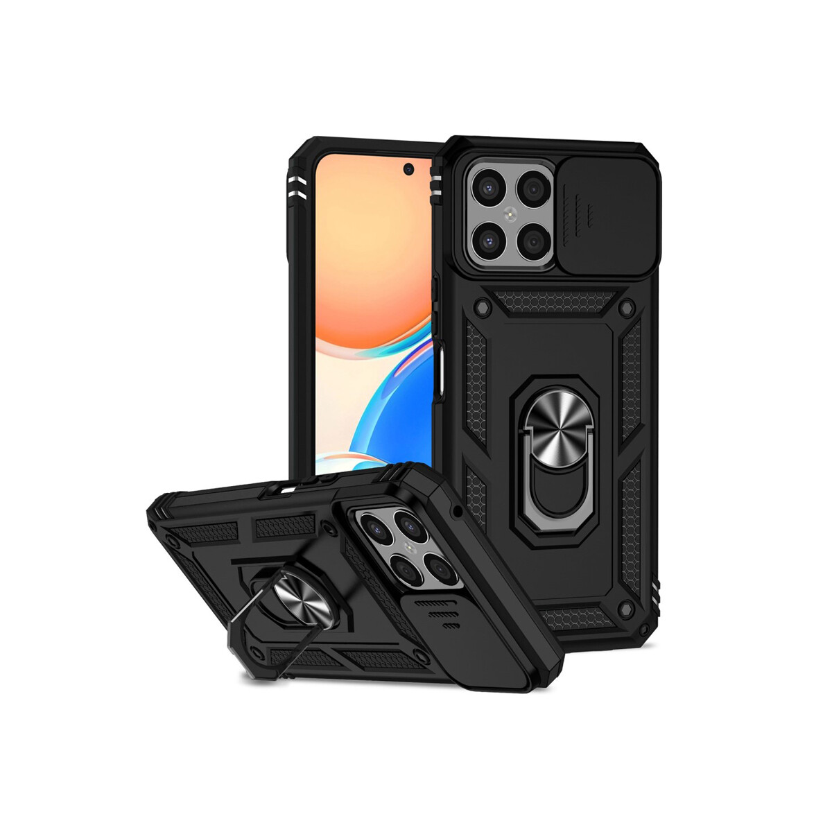 Protector para Honor X8/X6s cubre cámara y anillo color negro 