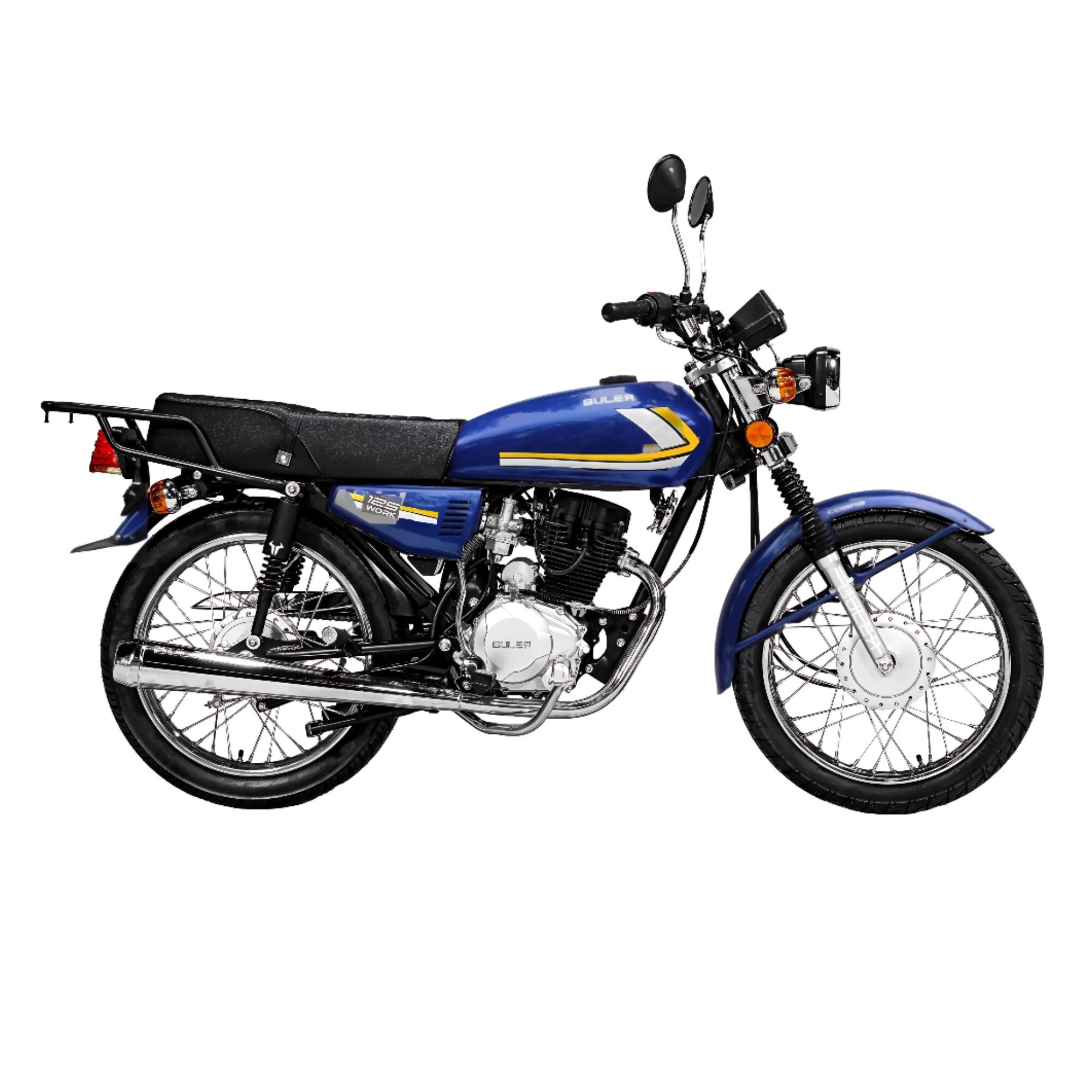 Мотоцикл Buler Work 125cc, спицованные диски, синий