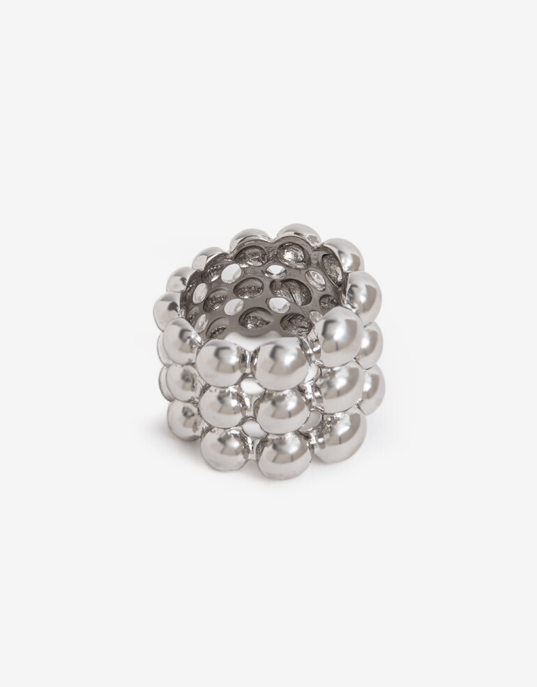 Anillos Medianos y Grandes Metal Anillos Medianos, Metal Balls - Plateado Rodio