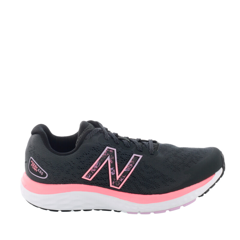 Championes de Mujer New Balance Fresh Foam 680 V7 Negro - Rosado Coral