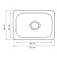 Pileta Cocina Acero Inoxidable 42x36 cm 000